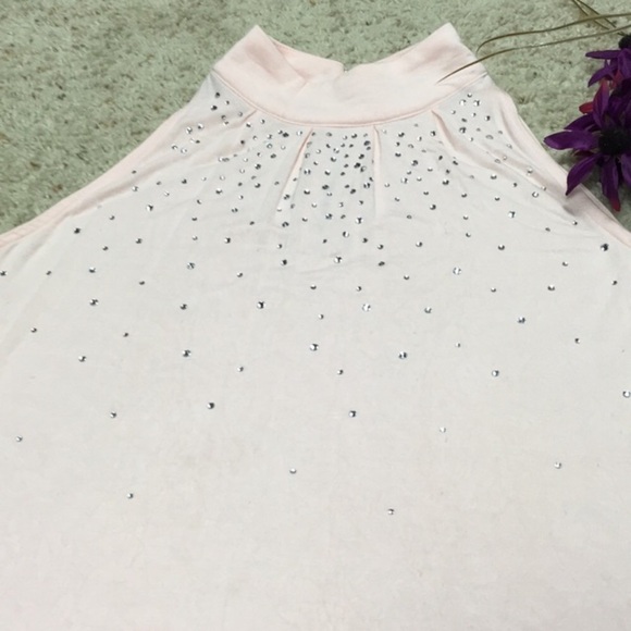 Belldini Pink Rhinestone Blouse - Picture 4 of 7